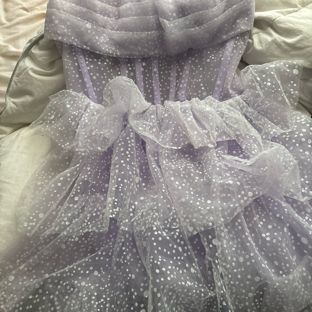 Lavender Polka Dot Tulle Dress